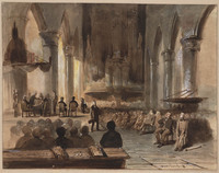 KT 2010 230
          <br/>
          Uitreiking der eereblijken in de Groote Kerk te Haarlem
          <br/>
          <em>Mauve, Anton (1838-1888)</em>